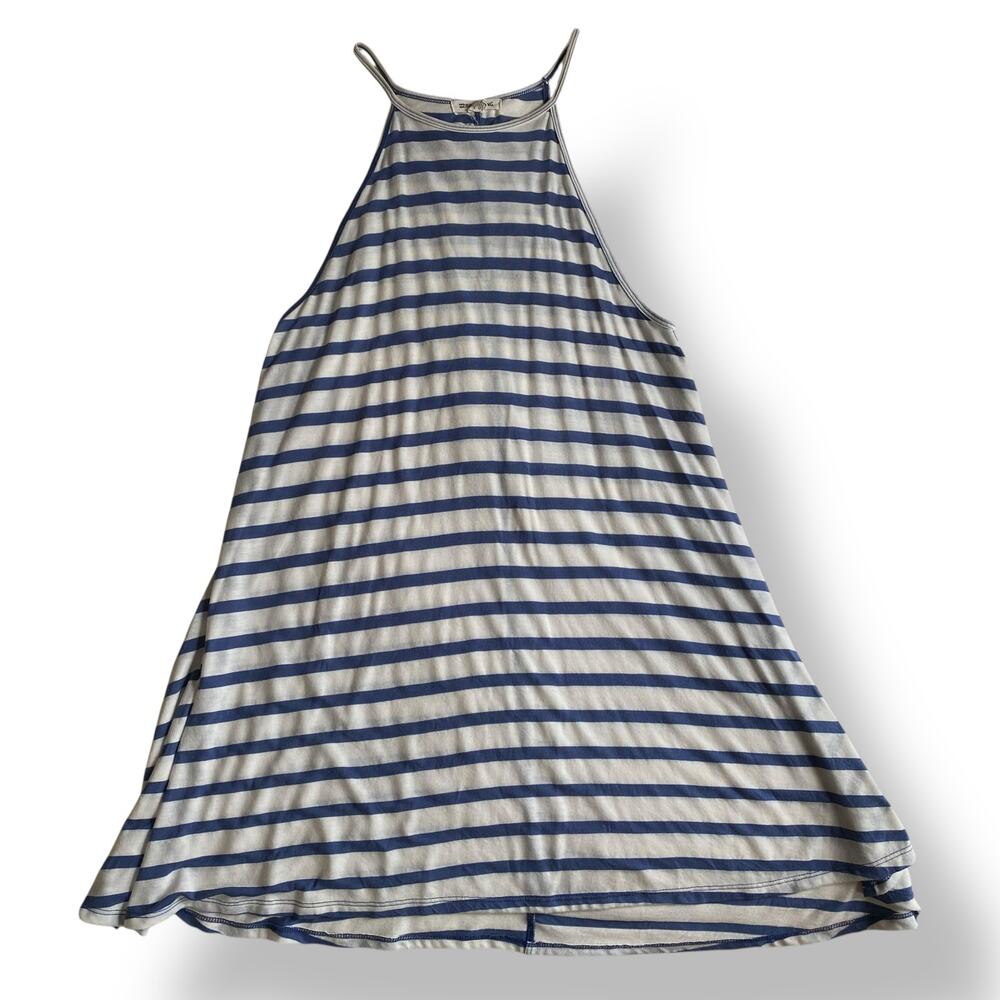 Billabong Loose Fit Striped Mini Dress Juniors Size M Blue White Summer